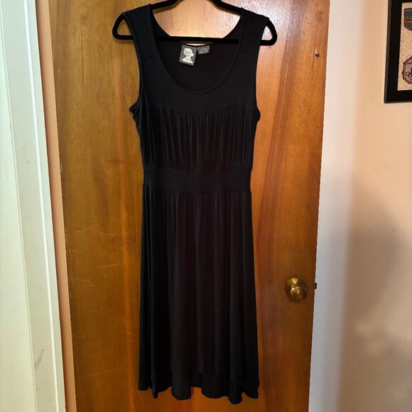 Anthropologie Girl from Savoy Annabel Black Midi Dress Size MP - Picture 1 of 7